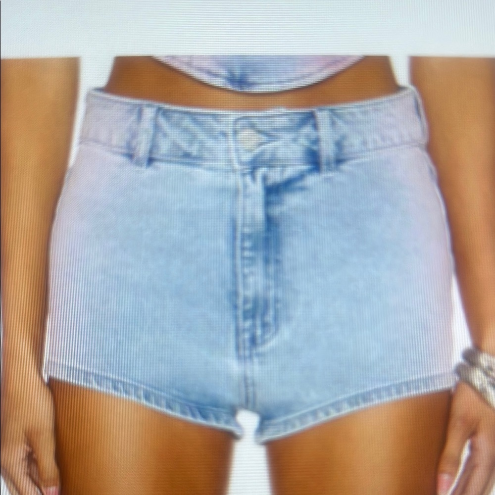 AFRM Blue Jean Shorts